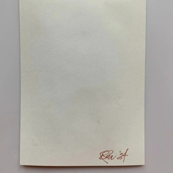 OOAK Vintage Halloween Pumpkin Scarecrow ACEO ATC Original Art Card - Picture 3 of 5